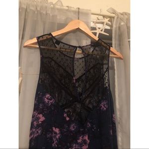 Mink Pink Floral Illusion Lace Maxi Dress